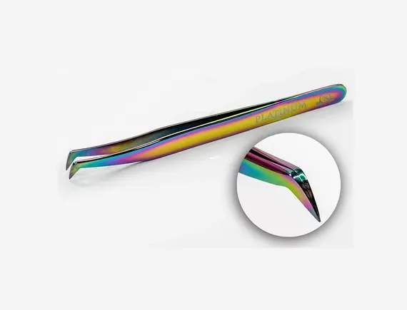 Platinum / Пинцет для ресниц VT 25 plasma №18-19-20 мультиколор