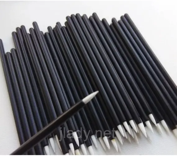 Аплікатор пензлик / білий ворс / (50 шт)