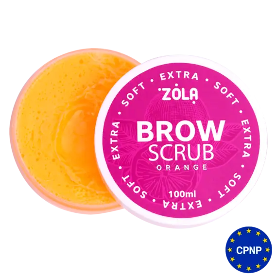 Zola / Скраб для брів / Апельсин / Extra soft orange / 100 мл