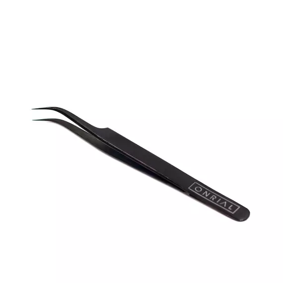 Onrial / Пінцет вигнутий для нарощування вій / Класичний / сухожар