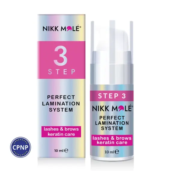 Nikk Mole / Склад для ламінування / STEP №3 lashes & brows keratin CARE / 10 мл