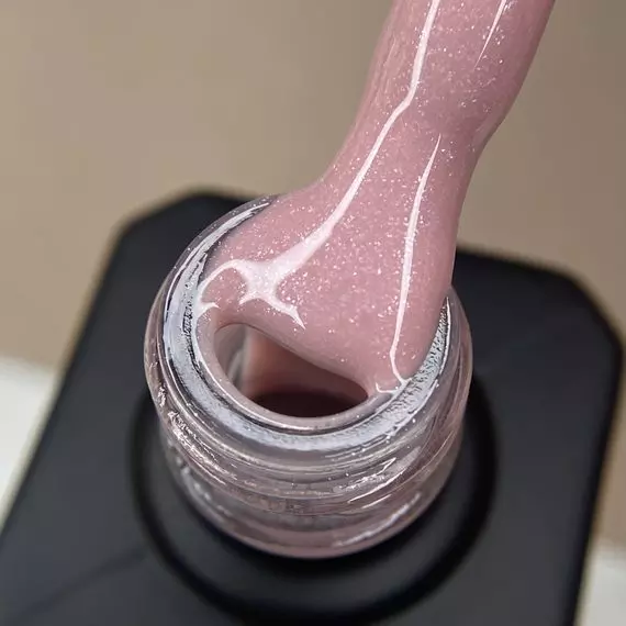 Nika Zemlyanikina / Fiber Base Glint / Пильно-рожевий з срібним шимером / 15мл
