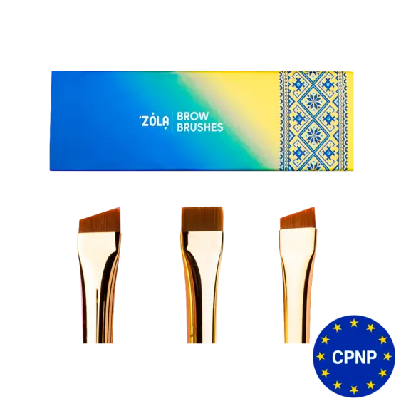 Zola / Набір пензлів для фарбування брів / MAGIC BROW BRUSHES / Ukrainian Edition